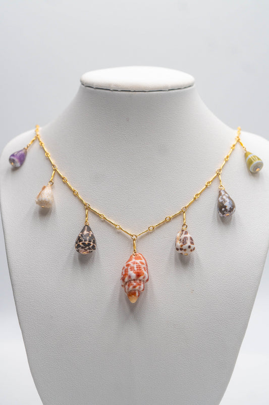 Multi Shell Charm Necklace