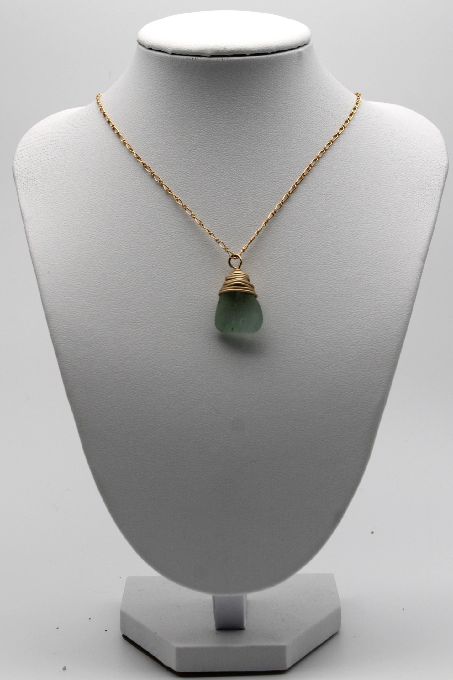 Light Blue Sea Glass Necklace