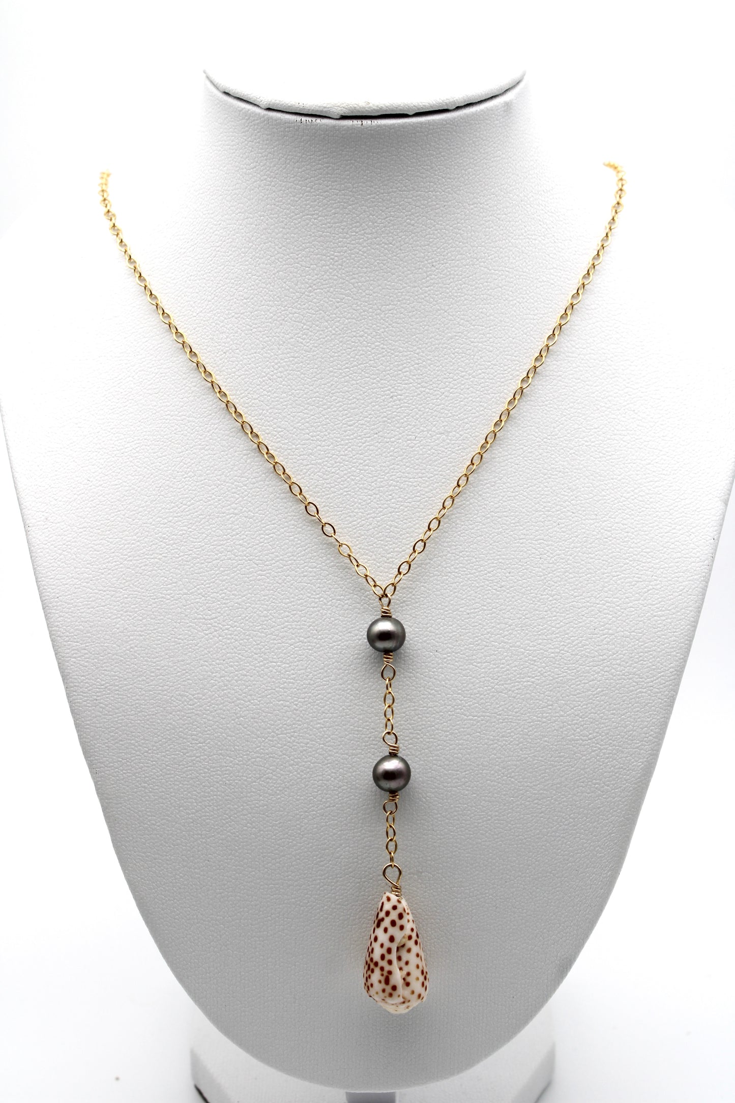 Flea Cone Akoya Pearl Drop Necklace