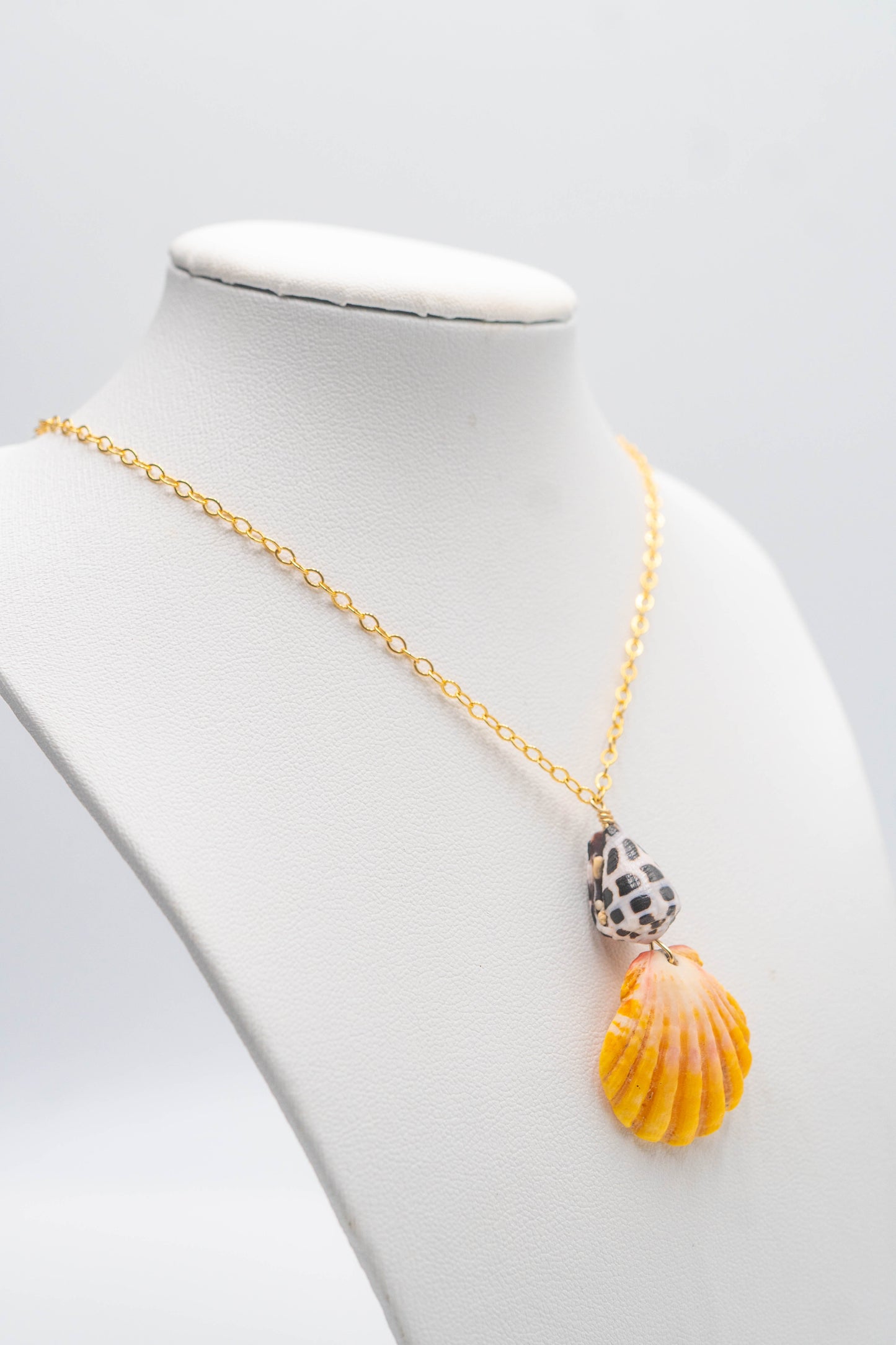 Hebrew + Sunrise Shell Necklace