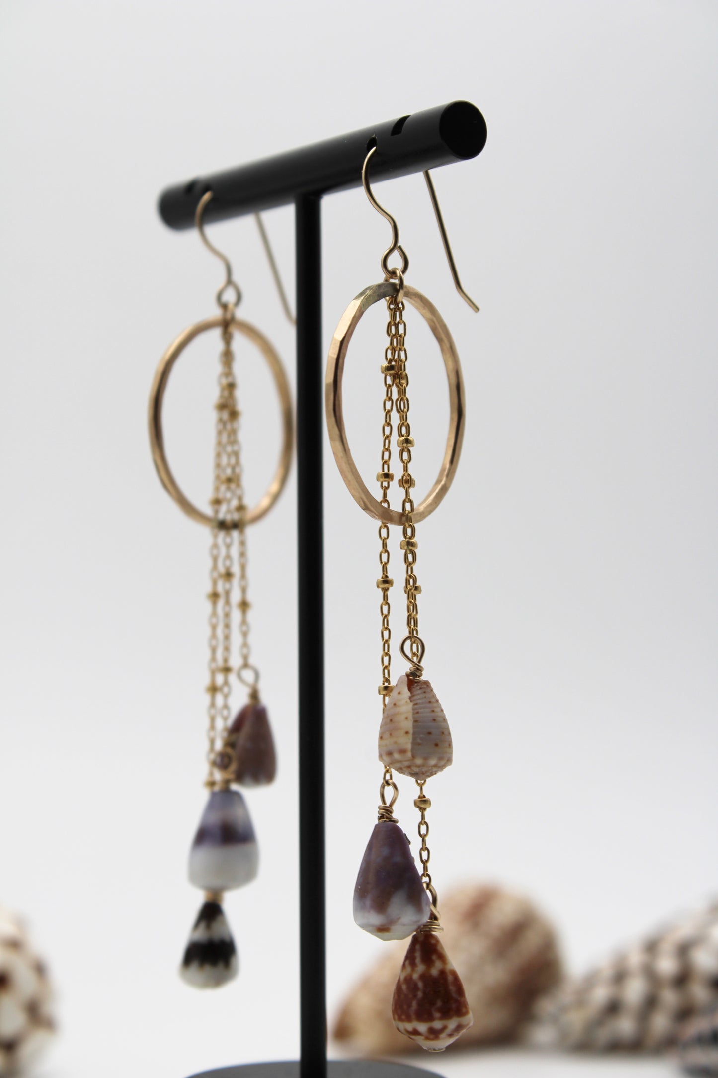 Multi-Shell He'e Earrings