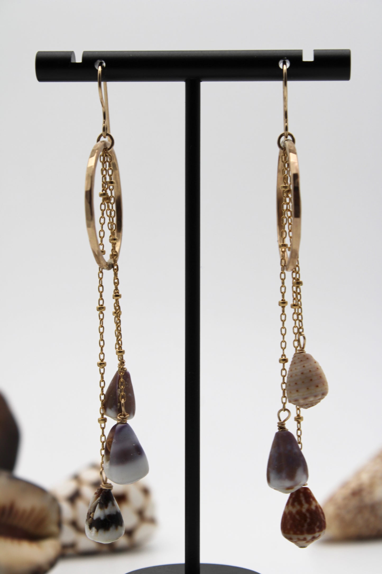 Multi-Shell He'e Earrings