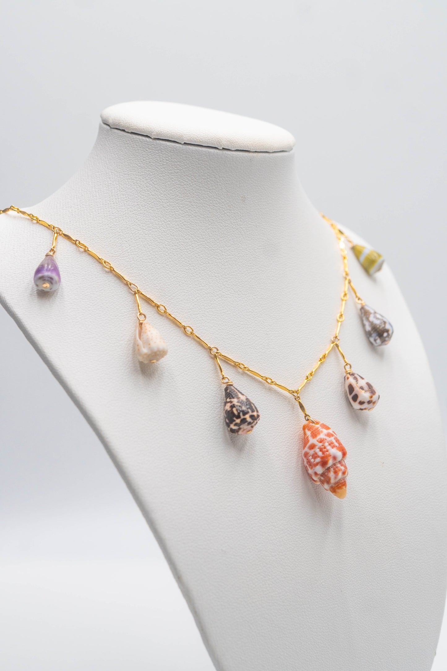 Multi Shell Charm Necklace
