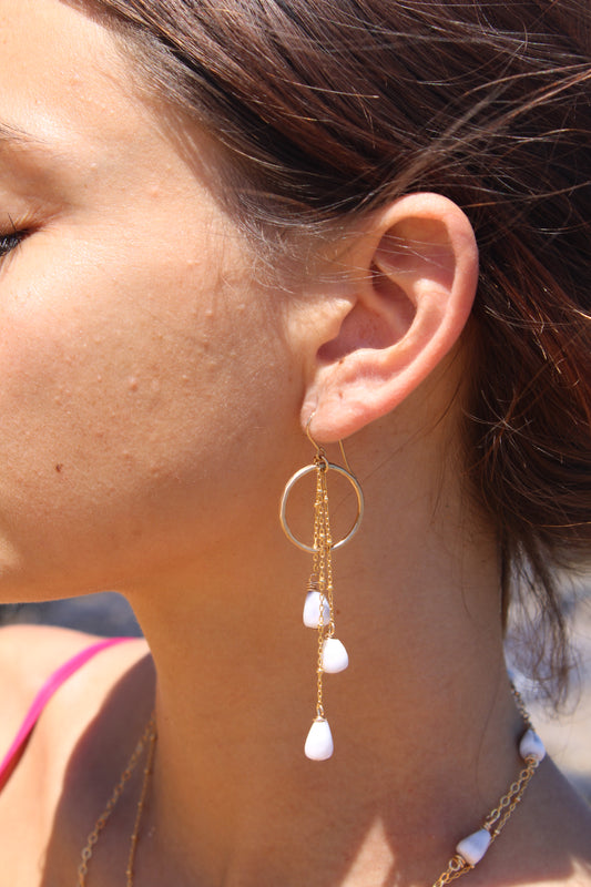 Dwarf Cone He’e Hoop Earrings