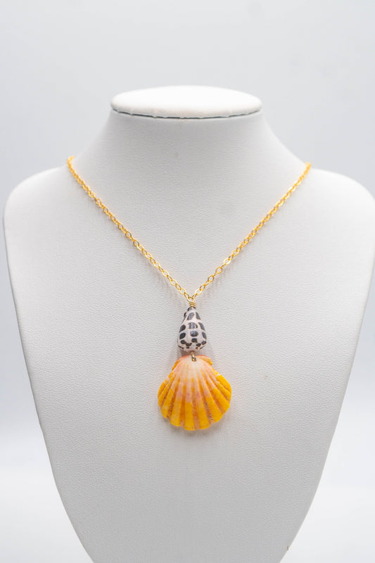 Hebrew + Sunrise Shell Necklace