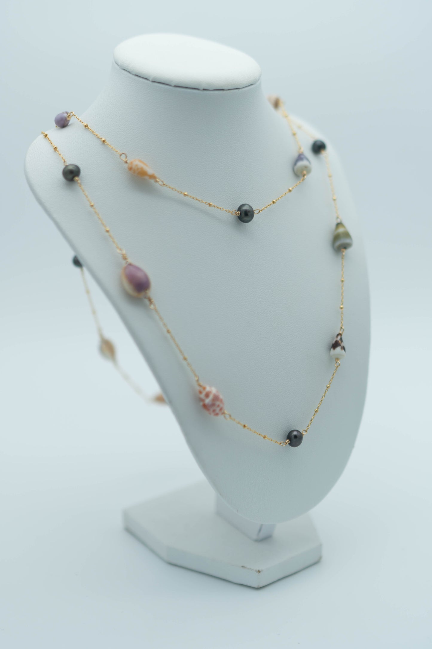 Shell + Pearl Infinity Necklace