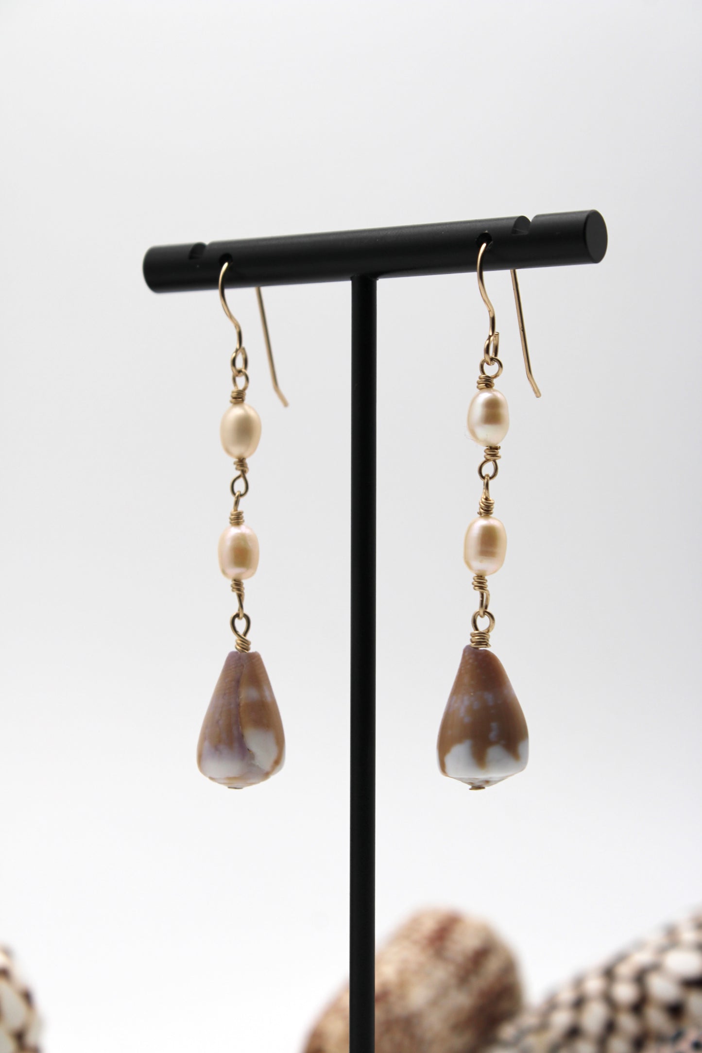 Keshi Rice Pearl Drop Earrings
