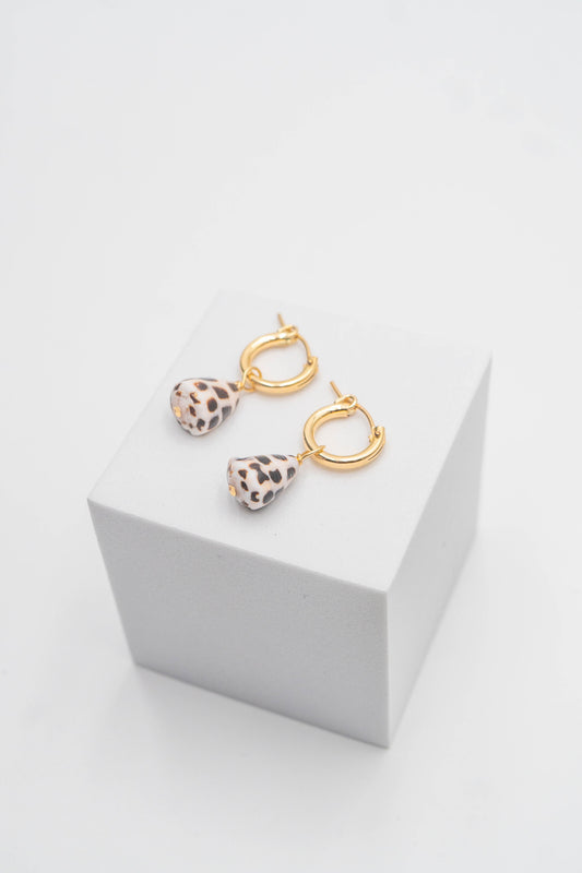 Baby Hebrew Cone Shell Earrings 0.5 Inch