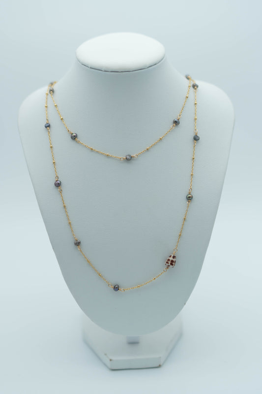 Keshi Pearl Infinity Necklace
