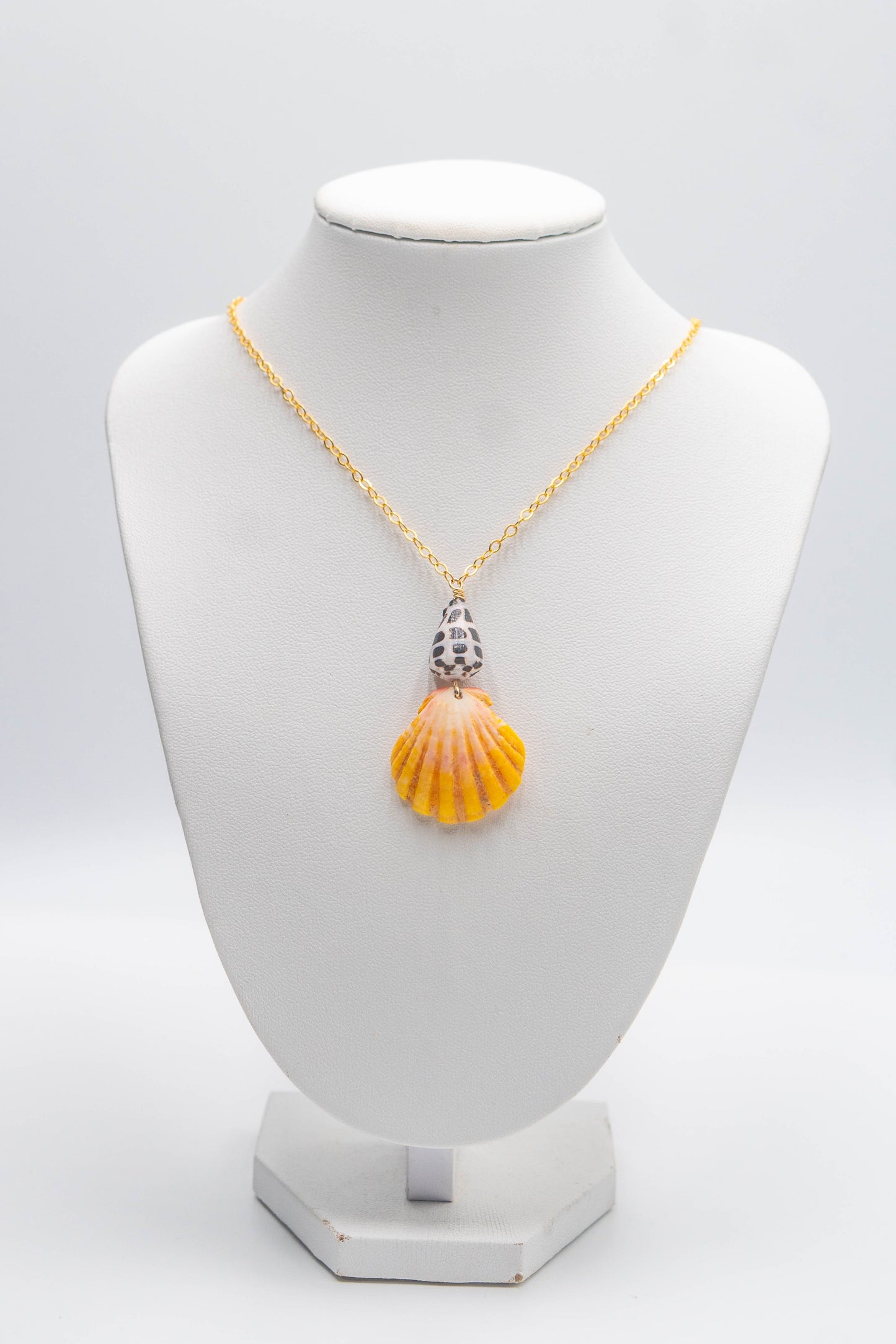 Hebrew + Sunrise Shell Necklace