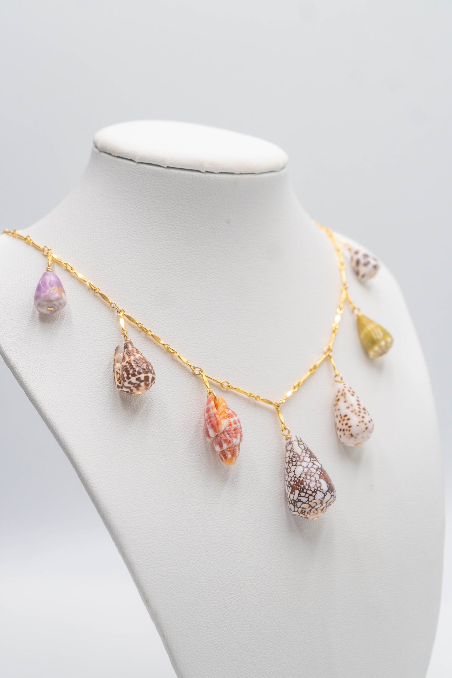 Multi Shell Charm Necklace