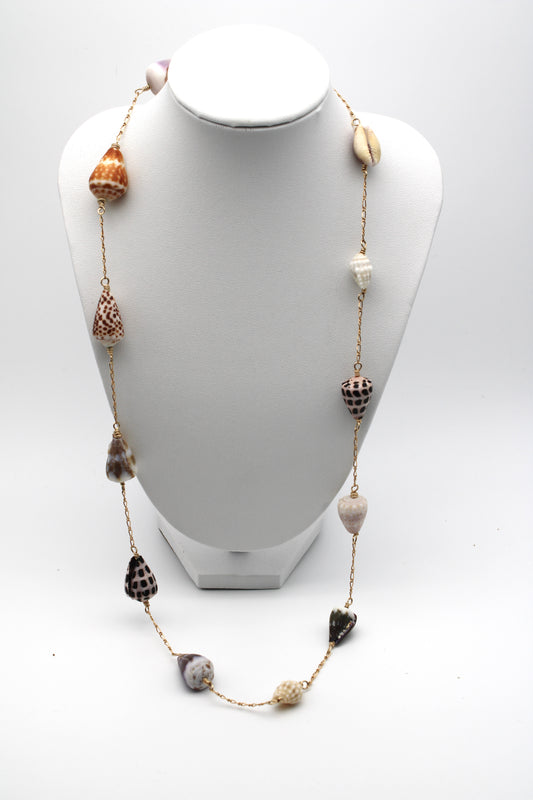 Multi-Shell Layering Necklace