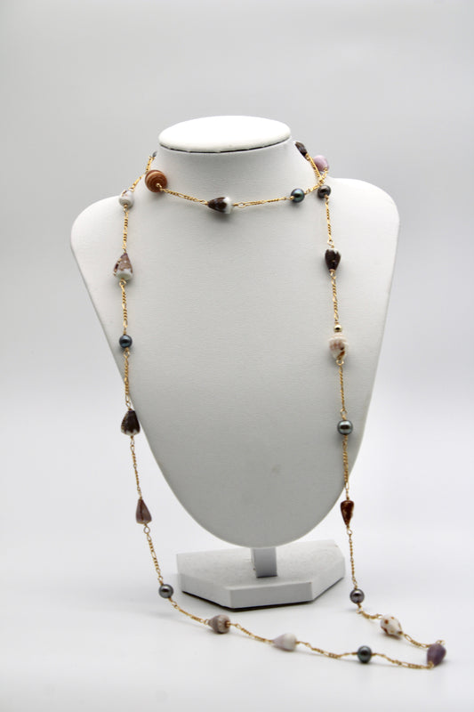 Infinity Necklace - .5 Inch Shells