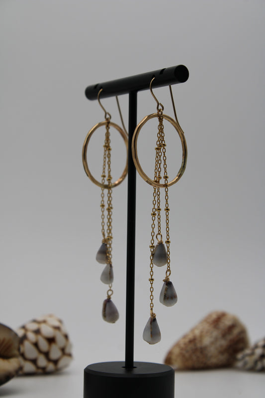 Dwarf Cone He’e Hoop Earrings