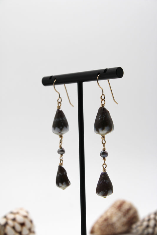 Rat Cone Keshi Pearl Drop Earrings