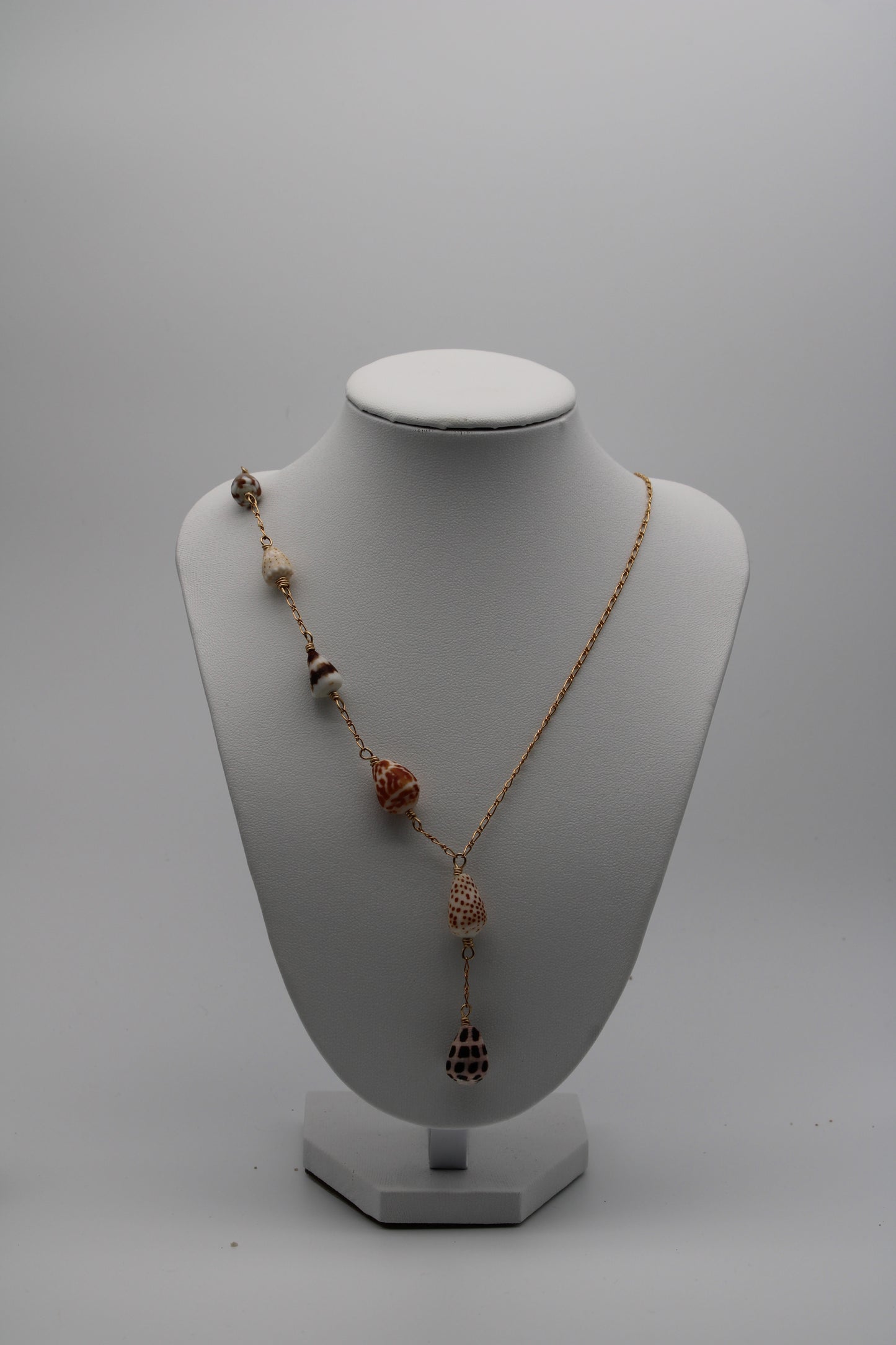 Asymmetrical Multi-Shell Necklace