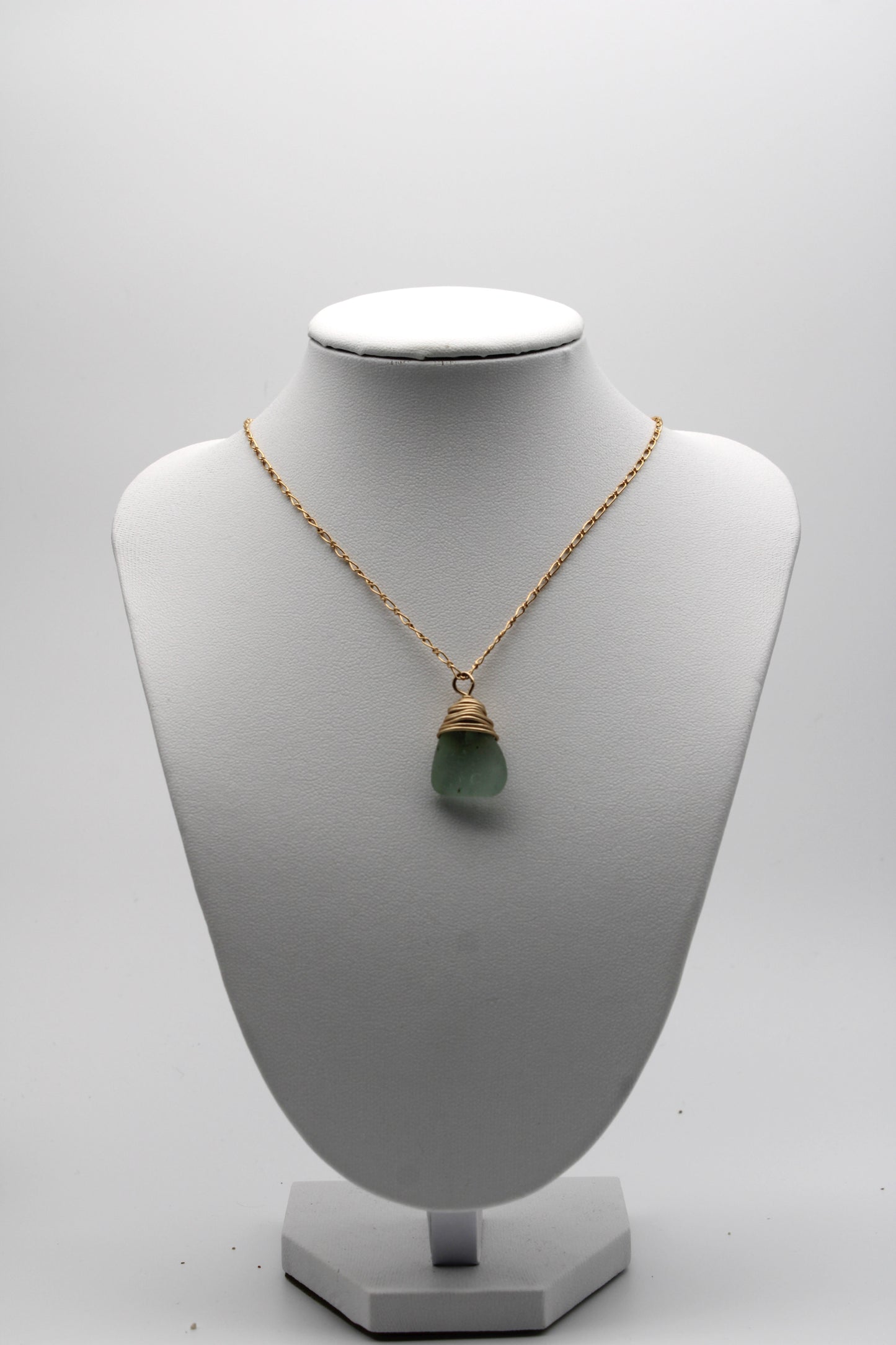 Light Blue Sea Glass Necklace