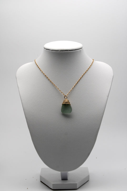 Light Blue Sea Glass Necklace