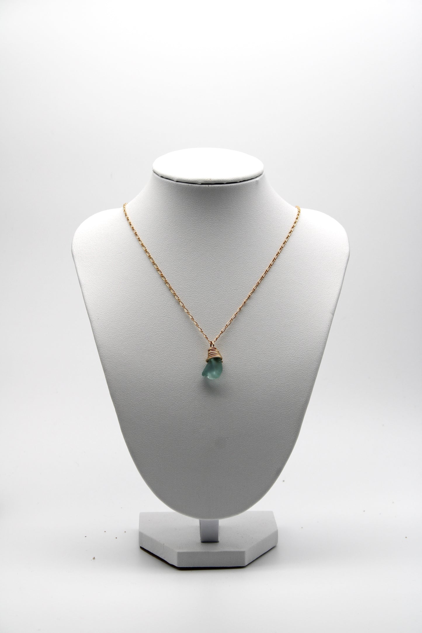 Blue Sea Glass Necklace