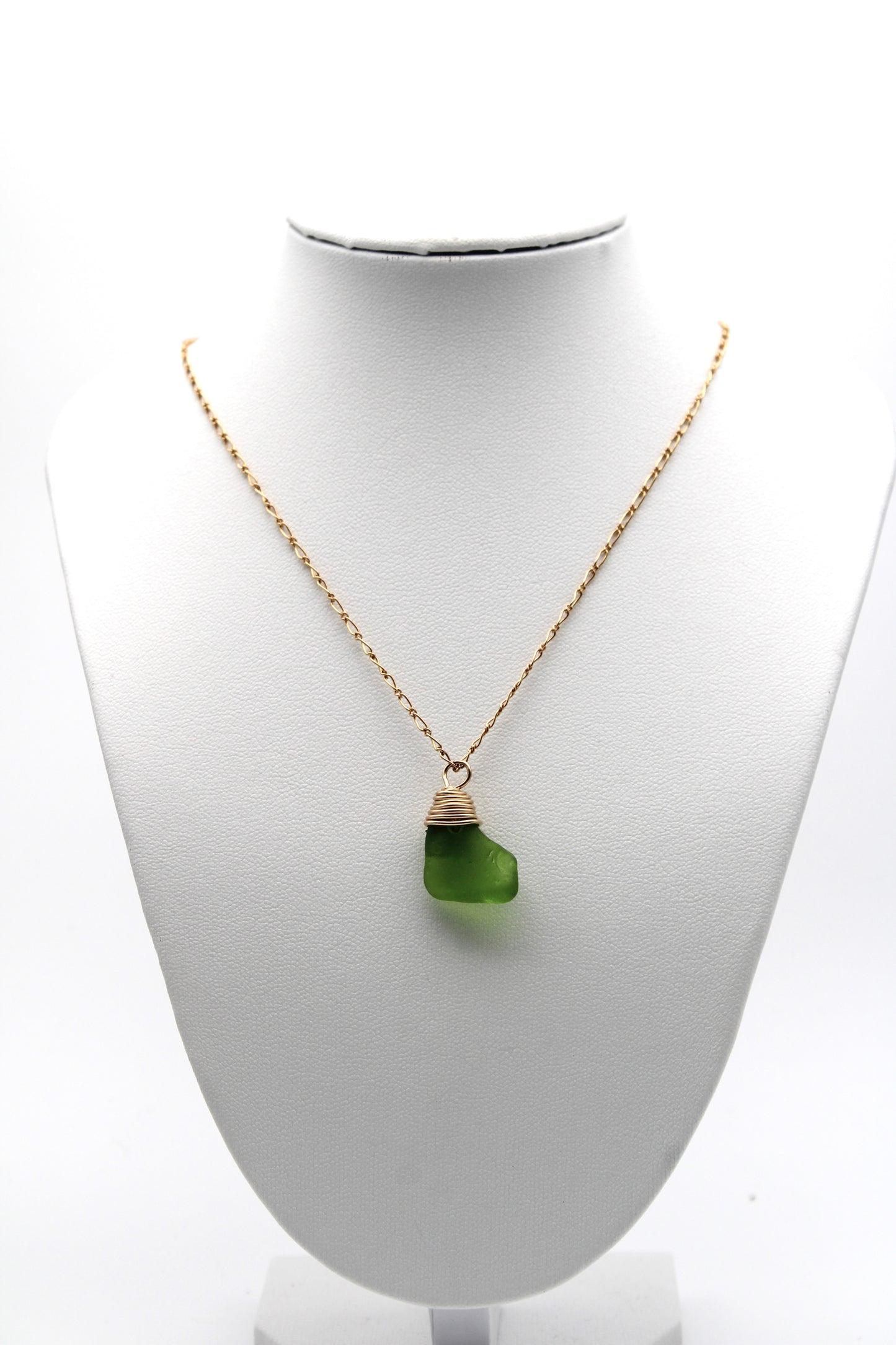Green Sea Glass Necklace